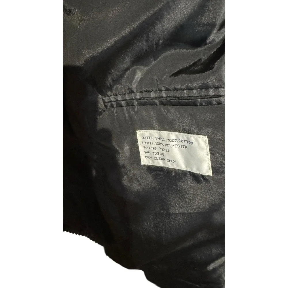 Member's Only Men Blazer Vintage Corduroy 2-Button Ventless Lined Black‎ 40R